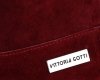 Kožené kabelka listonoška Vittoria Gotti bordová V102